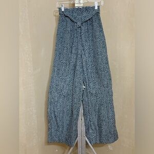 Shein Blue Floral Pants Sz S